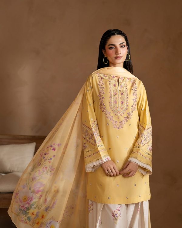 Fabric_ Embroidered Lawn_Details_ 3 Piece _ Available in Unstitched _ Stitched _ UE-473_Price_ PKR 8_990_-__🔗 Shop Now_ https___iznikfashions.com_colle_2 Yellow short kamiz A56