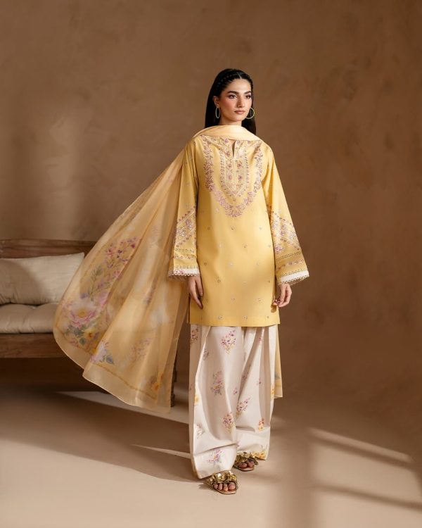 Fabric_ Embroidered Lawn_Details_ 3 Piece _ Available in Unstitched _ Stitched _ UE-473_Price_ PKR 8_990_-__🔗 Shop Now_ https___iznikfashions.com_colle_3 Yellow short kamiz A56